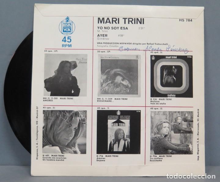 Discos de vinilo: SINGLE. MARI TRINI. YO NO SOY ESA - Foto 2