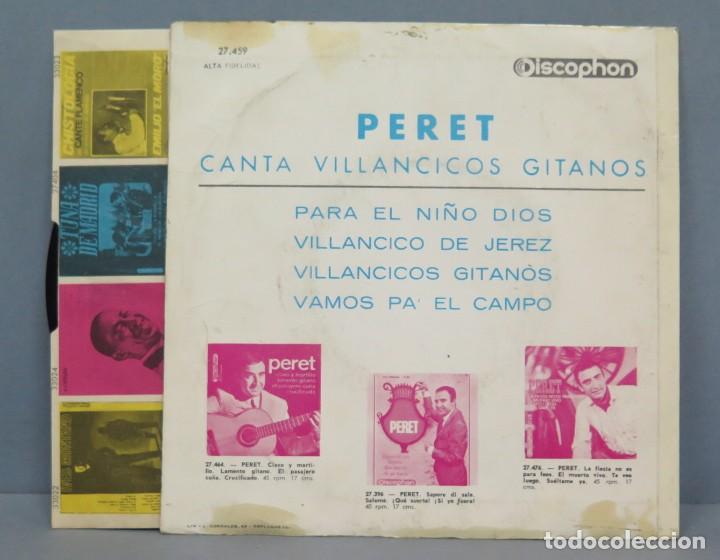 Discos de vinilo: SINGLE. PERET. CANTA VILLANCICOS GITANOS - Foto 2