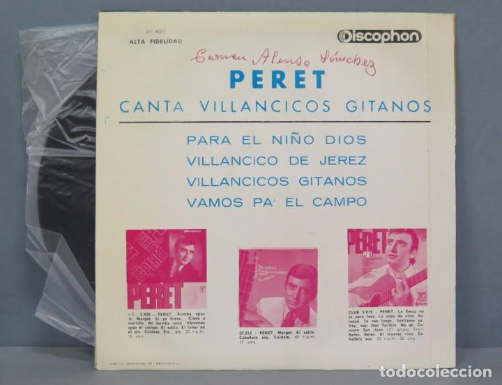 Discos de vinilo: EP. PERET. CANTA VILLANCICOS GITANOS - Foto 2