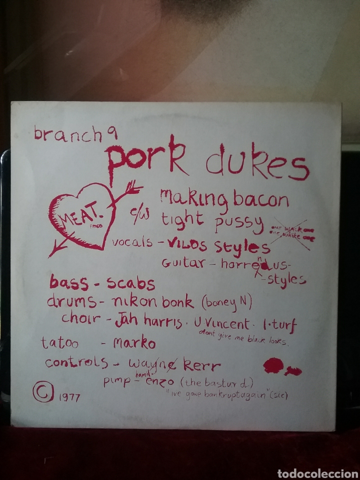 Discos de vinilo: PORK DUKES 12&rdquo; Dos Temas Original 1977 - Foto 2