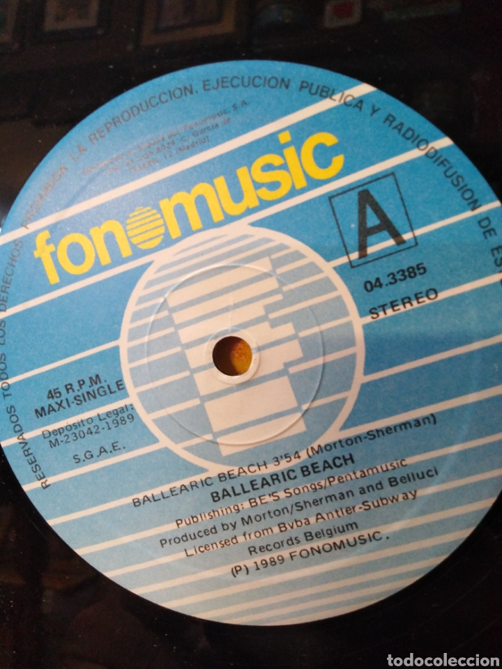 Discos de vinilo: BALLEARIC BEACH-LP VINILO, A&Ntilde;O 1989 - Foto 3