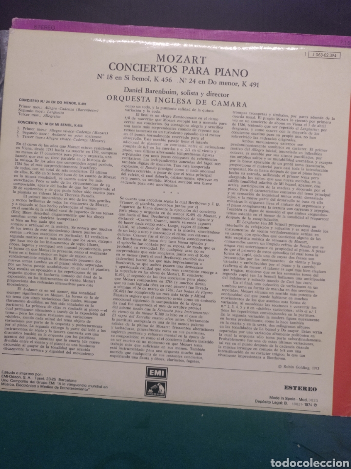 Discos de vinilo: Mozart Barenboim - Foto 2