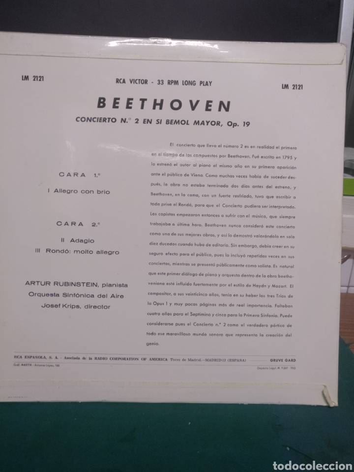 Discos de vinilo: Rubinstein Beethoven - Foto 2