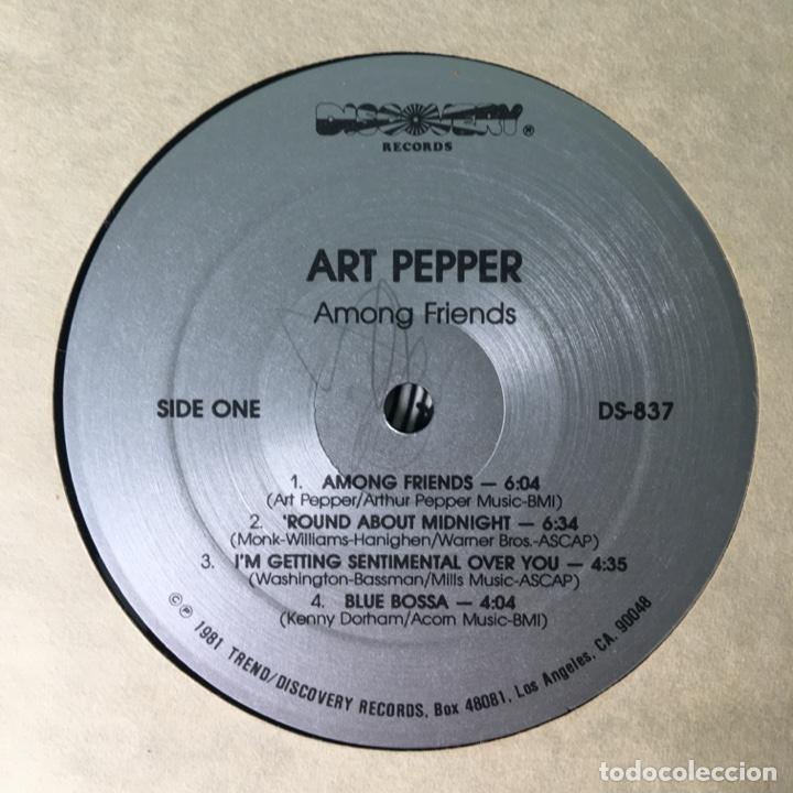 Discos de vinilo: Art Pepper &ndash; Among Friends, US 1981 Discovery - Foto 3