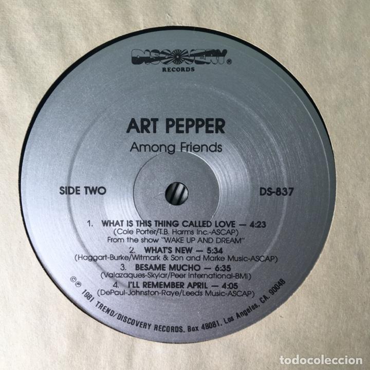 Discos de vinilo: Art Pepper &ndash; Among Friends, US 1981 Discovery - Foto 4