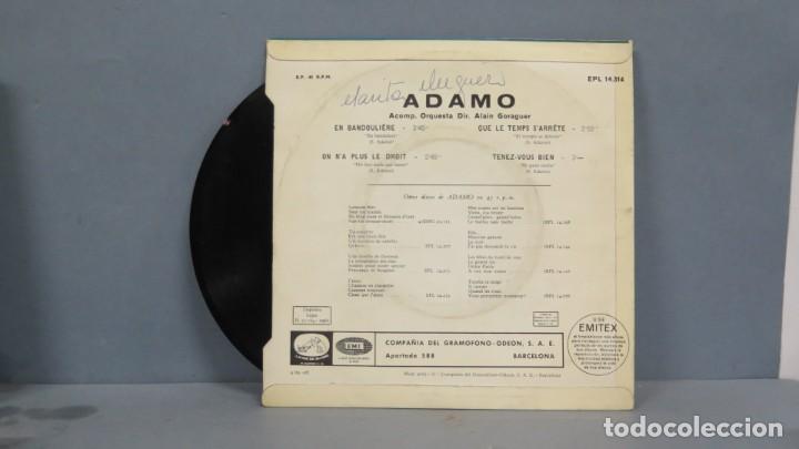 Discos de vinilo: EP. ADAMO. EN BANDOULIERE +3 - Foto 2