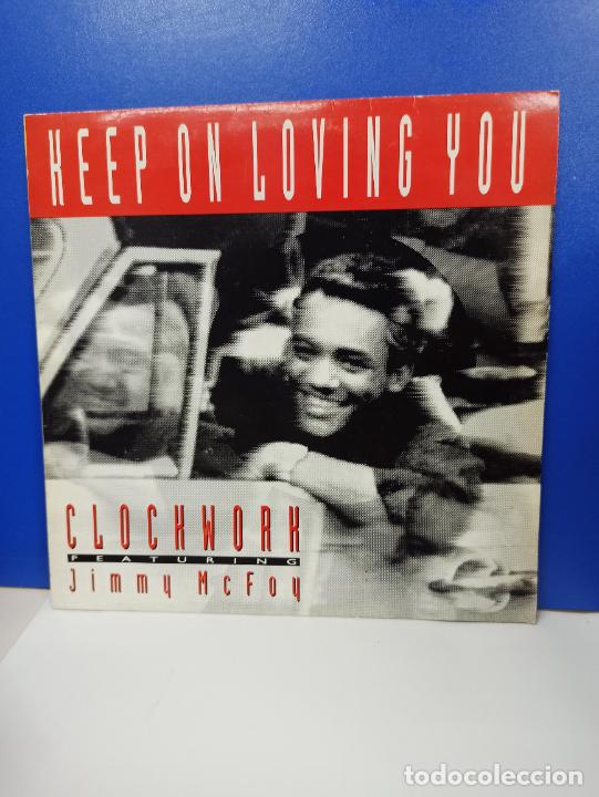 Discos de vinilo: MAXI SINGLE DISCO VINILO - CLOCKWORK FEATURING JIMMY MCFOY - KEEP ON LOVING YOU - Foto 1