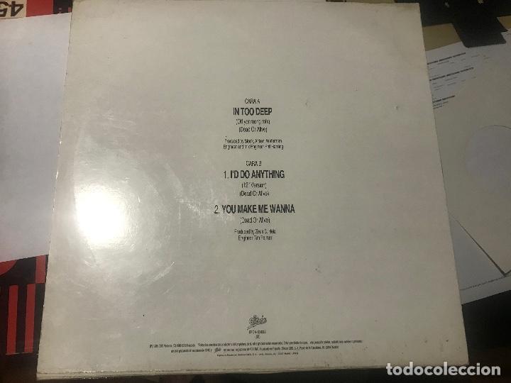 Discos de vinilo: DEAD OR ALIVE - IN TOO DEEP - MAXI EPIC 85 SYNTH POP - Foto 2