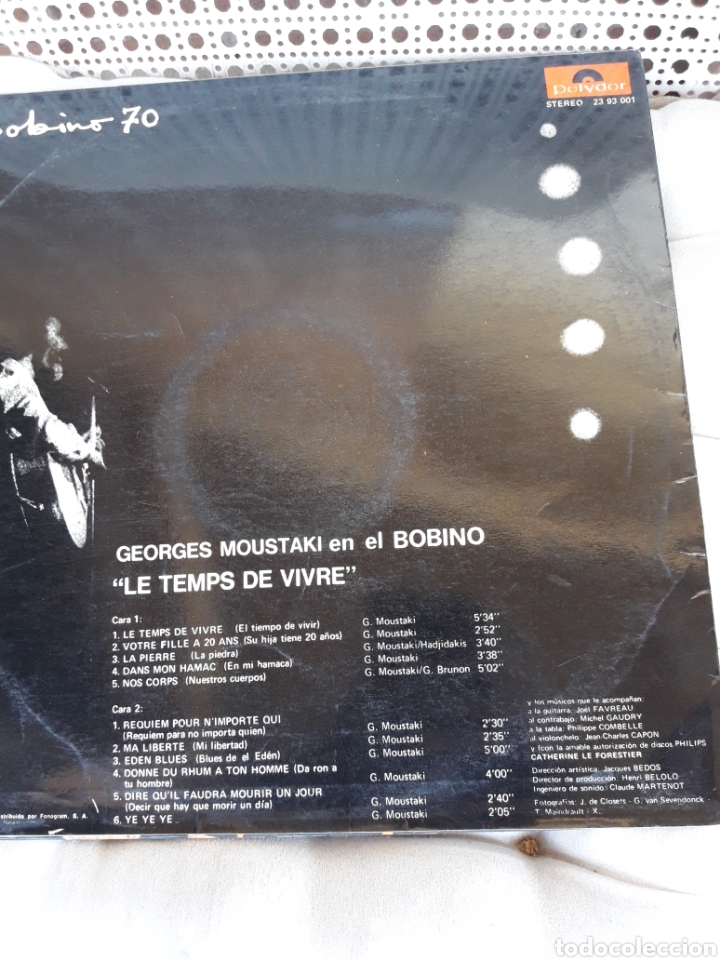 Discos de vinilo: Vinilo de George Moustaki, Bobino 70 - Foto 2