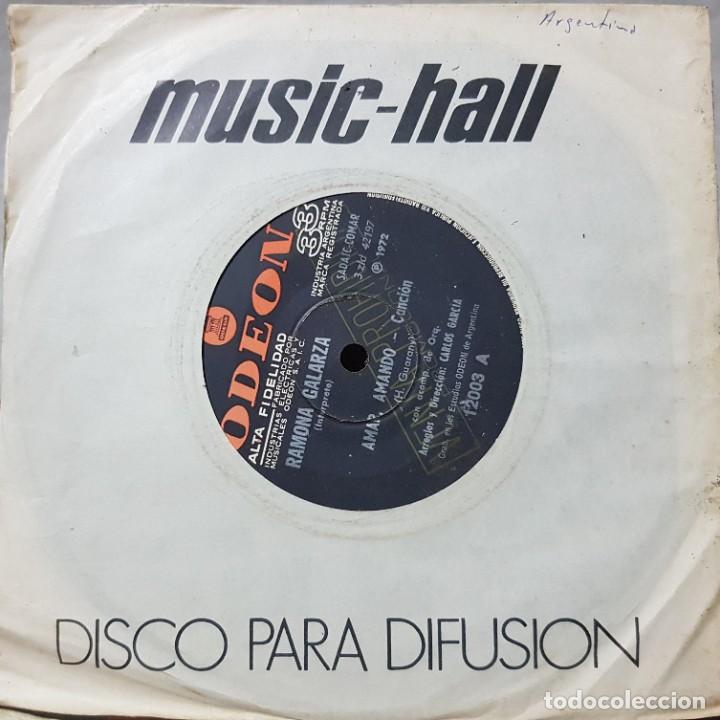 Disques de vinyle: Ramona Galarza Raro disco promocional Odeon 33 rpm edici&oacute;n Argentina - Amar, amando - 1972