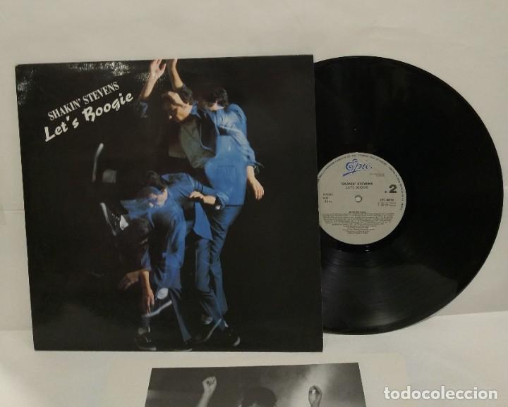Discos de vinilo: Shakin Stevens,Let&acute;s Boogie LP 1987 + Encarte-C - Foto 1