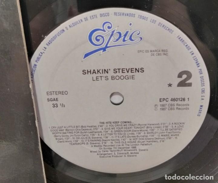 Discos de vinilo: Shakin Stevens,Let&acute;s Boogie LP 1987 + Encarte-C - Foto 2