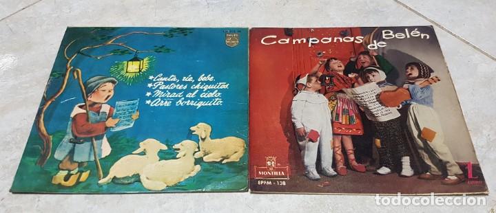 Discos de vinilo: Lote de 2 EPs de Villancicos - Philips y Montilla - 1968 y 1959 - Foto 1 - 211427522