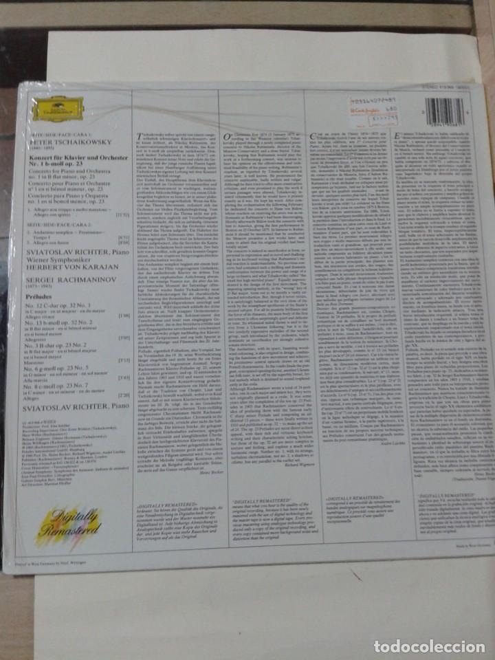 Discos de vinilo: PETER ILYICH TCHAIKOVSKY PIANO CONCERTO N&ordm;1 - Foto 2