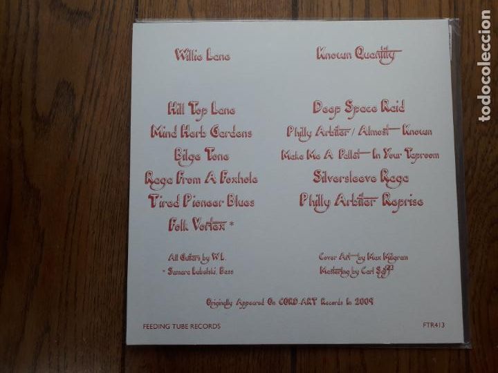 Discos de vinilo: Willie lane - know quantity - Foto 2