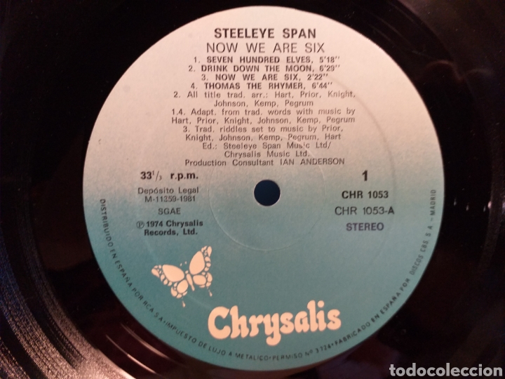 Discos de vinilo: STEELEYE SPAN NOW WE ARE SIX ESPA&Ntilde;A 1981 - Foto 2