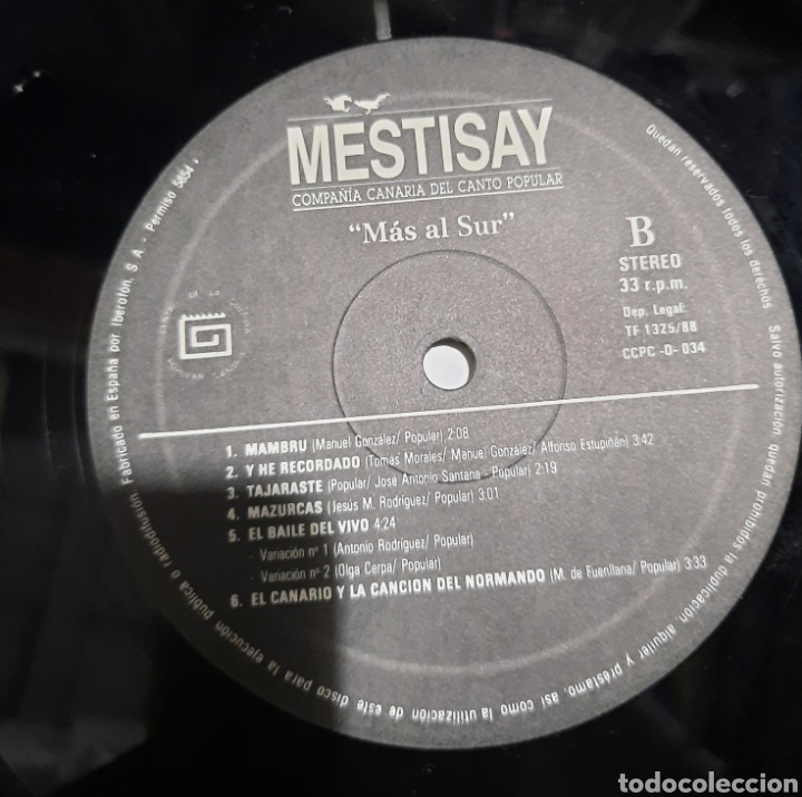 Discos de vinilo: Mestisay - m&aacute;s al sur - Foto 2