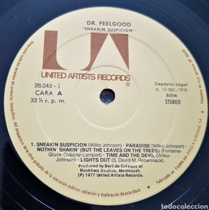 Discos de vinilo: DR. FEELGOOD - SNEAKIN SUSPICION - RARA VERSION - Foto 2