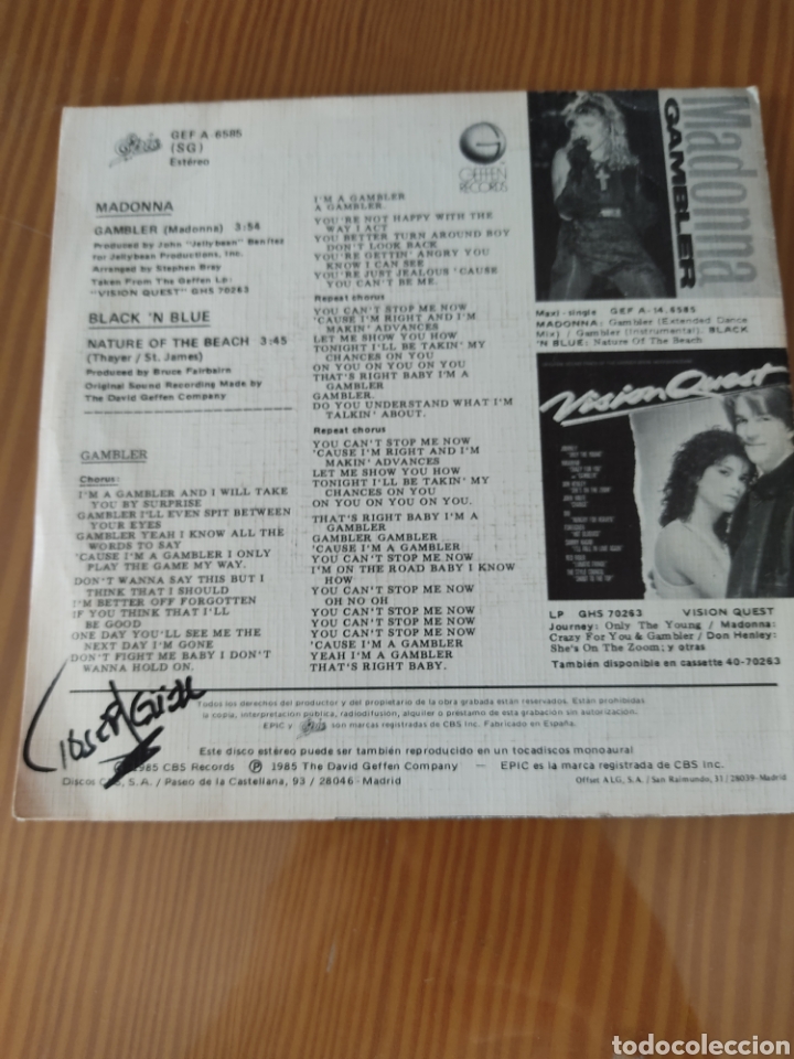 Discos de vinilo: Disco vinilo single MADONNA - Foto 2