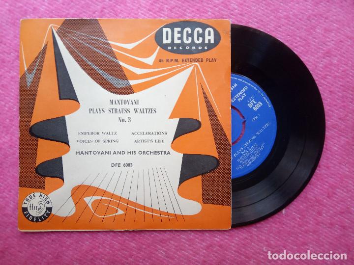 Dischi in vinile: EP MANTOVANI PLAY STRAUSS WALTZES No 3 - DFE 6003 - UK press (EX/NM)