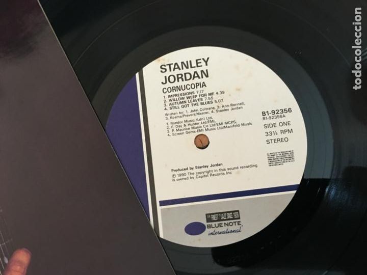 Discos de vinilo: STANLEY JORDAN (CORNUCOPIA) LP UK 1990 (B-12) - Foto 2