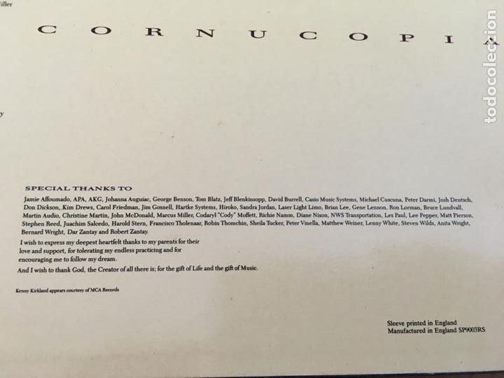 Discos de vinilo: STANLEY JORDAN (CORNUCOPIA) LP UK 1990 (B-12) - Foto 4