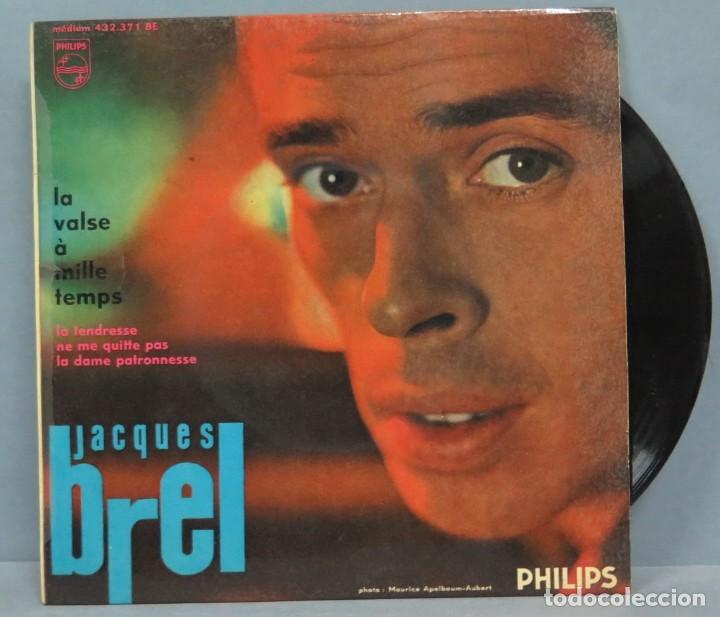 Discos de vinilo: EP. JACQUES BREL. LA VALSE A MILLE TEMPS. +3 - Foto 1