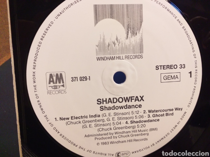Discos de vinilo: SHADOWFAX SHADOWDANCE ALEMANIA 1983 - Foto 2