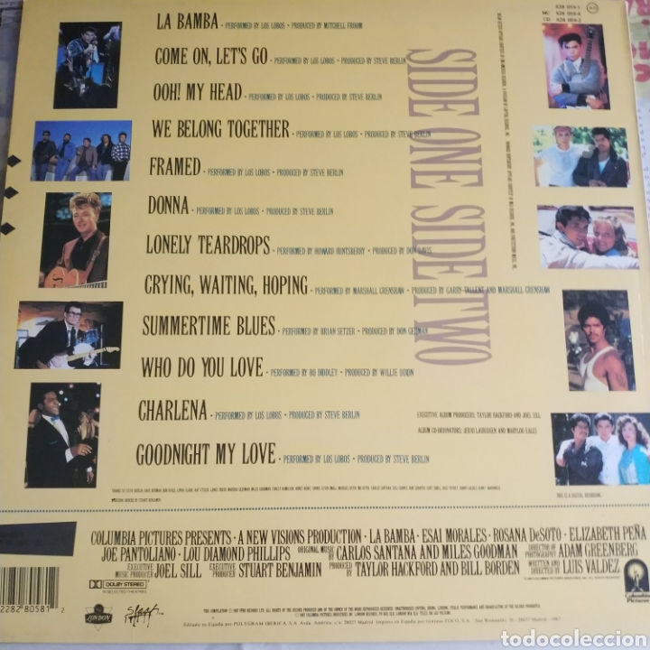 Discos de vinilo: La bamba original motion picture soundtrack - Foto 2