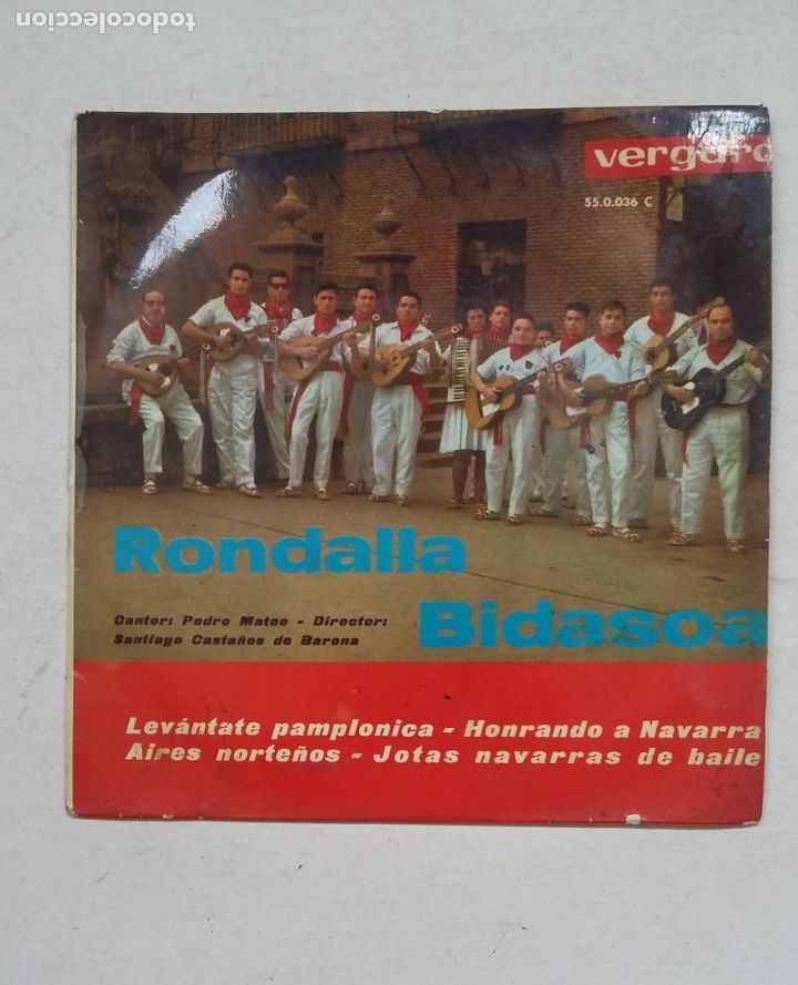 Discos de vinilo: RONDALLA BIDASOA. LEV&Aacute;NTATE PAMPLONICA. EP. TDKDS15 - Foto 1