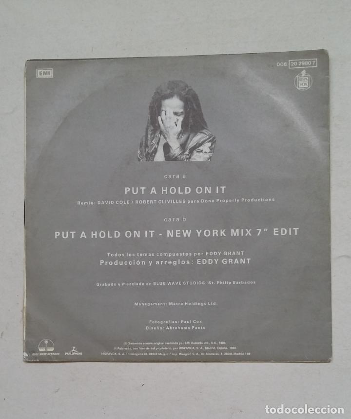 Discos de vinilo: EDDY GRANT - PUT A HOLD ON IT - SINGLE. TDKDS15 - Foto 2