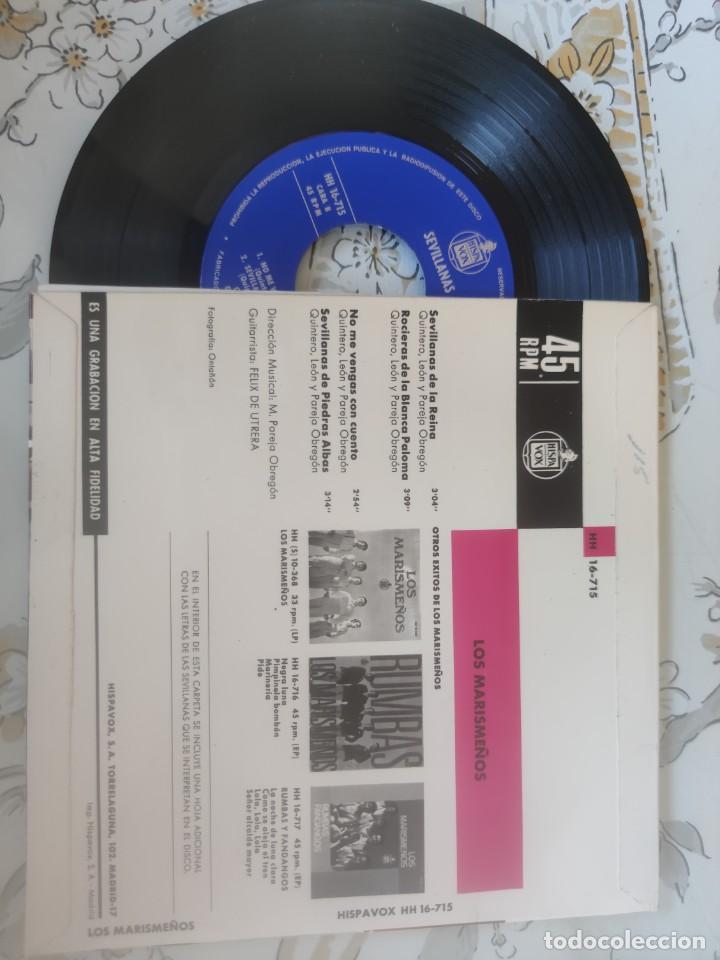 Discos de vinilo: Dos discos de Los Marisme&ntilde;os 45 rpm - Foto 2