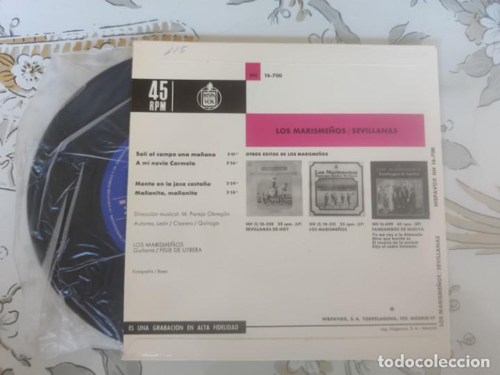 Discos de vinilo: Dos discos de Los Marisme&ntilde;os 45 rpm - Foto 4