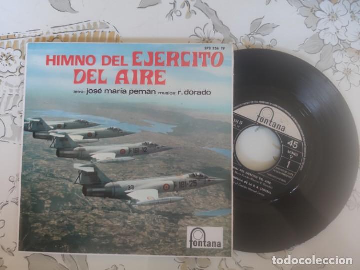 Discos de vinilo: Himno del Ej&eacute;rcito del Aire de J.M. Pem&aacute;n 45 rpm - Foto 1
