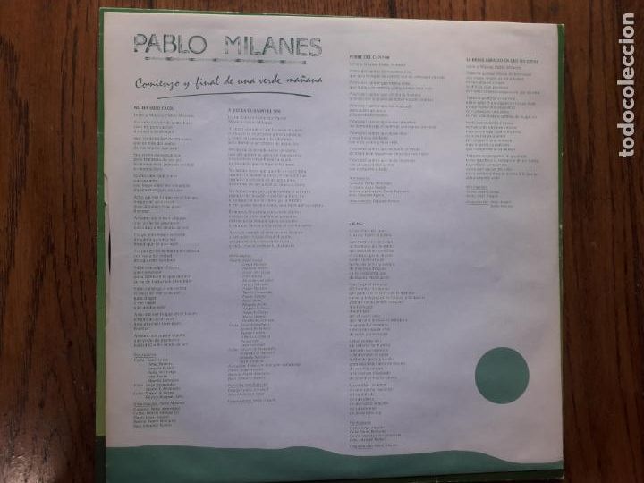 Discos de vinilo: Pablo Milan&eacute;s - comienzo y final de una ma&ntilde;ana verde - Foto 5