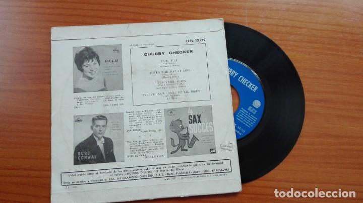 Discos de vinilo: Chubby Checker EP The Fly + 3 Odeon La Voz de su Amo 1962 - Foto 2