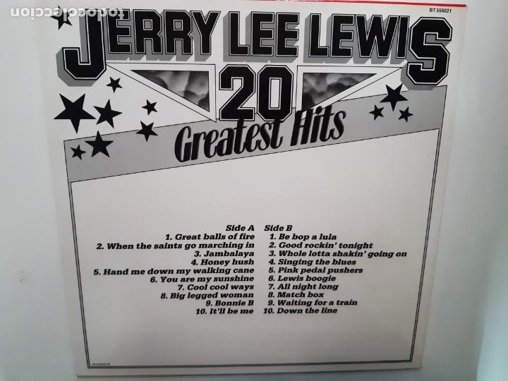 Discos de vinilo: JERRY LEE LEWIS- 20 GREATEST HITS - GERMAN LP 1983 - COMO NUEVO. - Foto 2 - 212143485