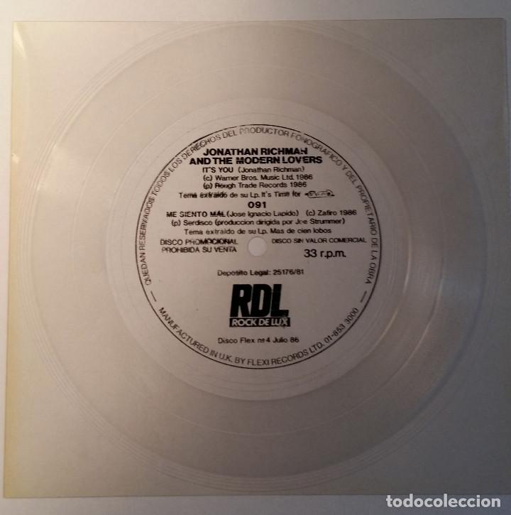 Discos de vinilo: JONATHAN RITCHMAN + 091 single flexi disc cuadrado transparente - Foto 1