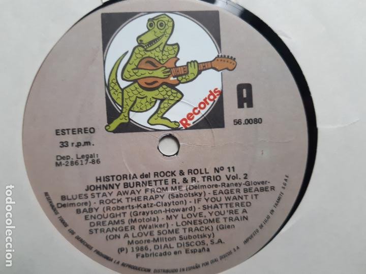 Discos de vinilo: JOHNNY BURNETTE- THE ROCK´N ROLL TRIO VOL. 2 - SPAIN LP 1986 - COMO NUEVO. - Foto 2 - 212357031
