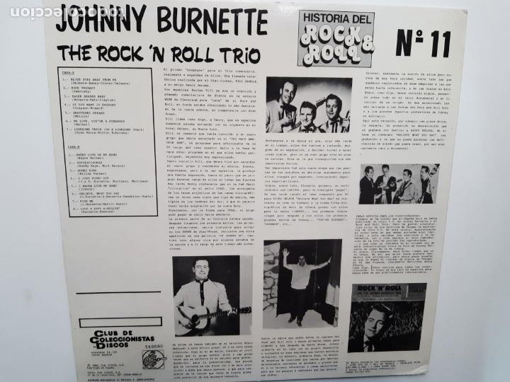 Discos de vinilo: JOHNNY BURNETTE- THE ROCK´N ROLL TRIO VOL. 2 - SPAIN LP 1986 - COMO NUEVO. - Foto 3 - 212357031