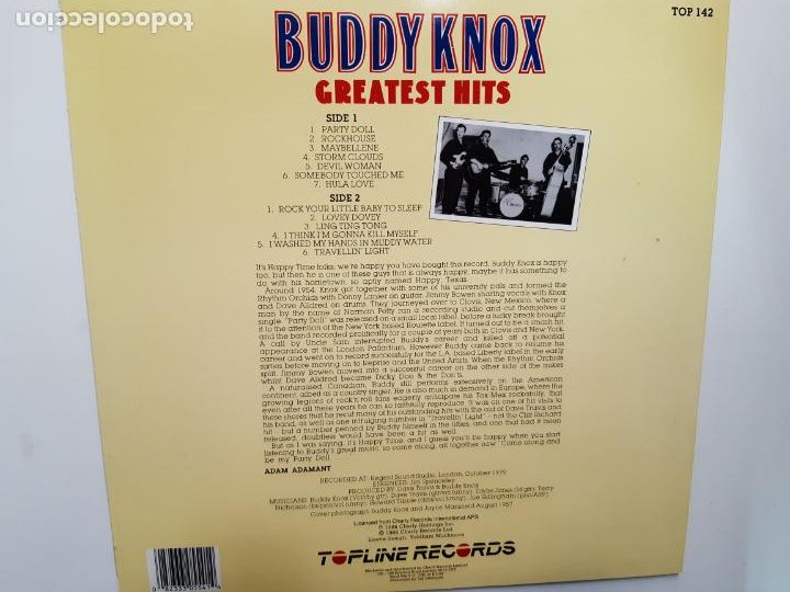 Discos de vinilo: BUDDY KNOX- GREATEST HITS - UK LP 1986 - COMO NUEVO. - Foto 2 - 212369658