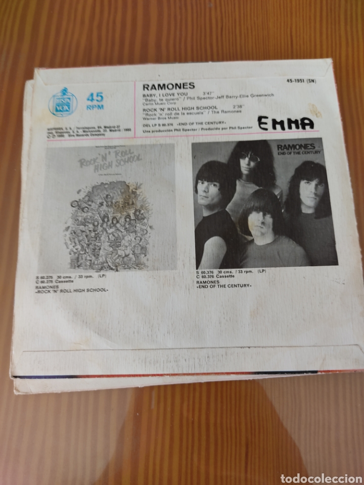 Discos de vinilo: Disco vinilo single RAMONES - Foto 2
