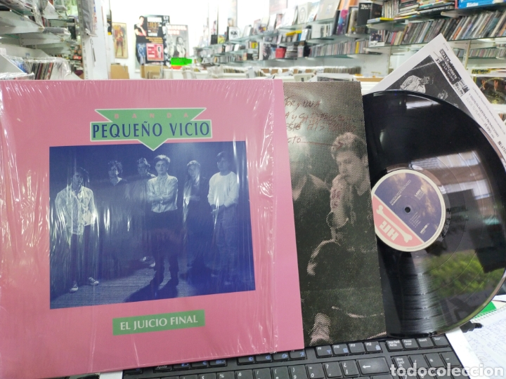 Vinyl records: Banda peque&ntilde;o vicio lp el juicio final + dossier de la banda dedicado por Saavedra chile 2018