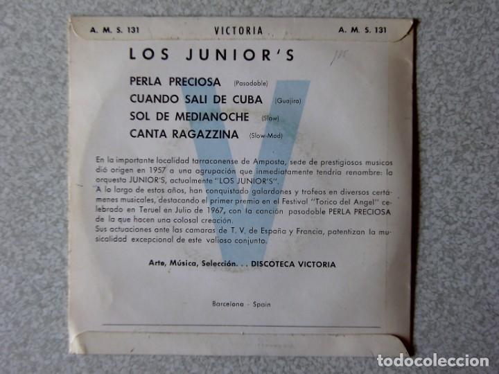 Discos de vinilo: LOS JUNIORS.PERLA PRECIOSA + 3...USADILLO - Foto 2
