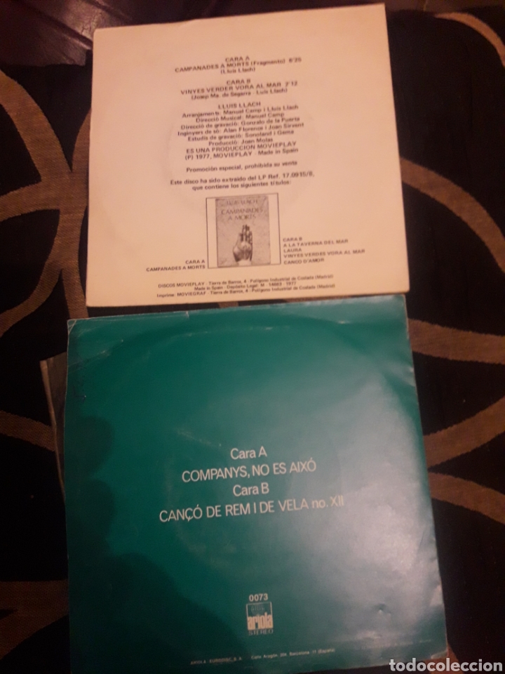 Discos de vinilo: Dos antiguos vinilos de Luis Llach - Foto 2