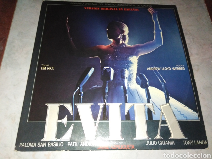 Discos de vinilo: EVITA-VERSI&Oacute;N ORIGINAL EN ESPA&Ntilde;OL-DOBLE LP-CON LIBRETO - Foto 1