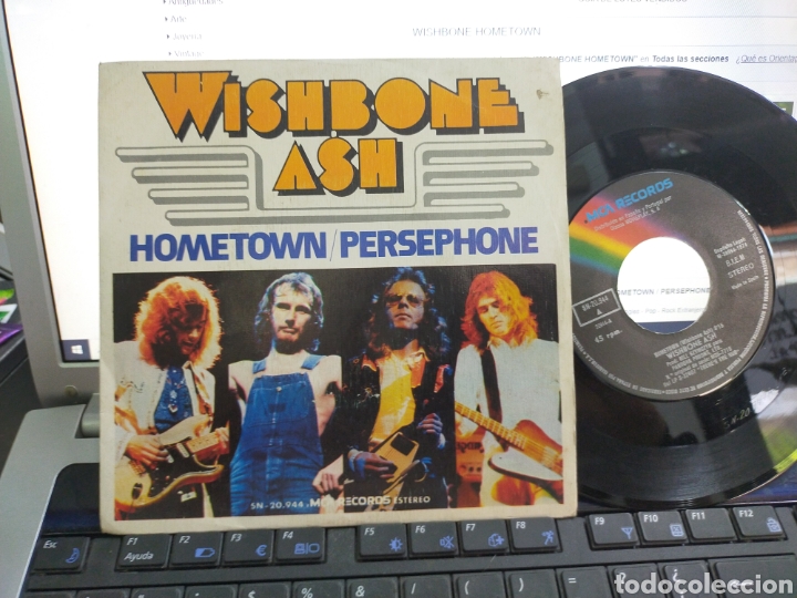 Discos de vinilo: Wishbone Ash single hometown Espa&ntilde;a 1974 - Foto 1