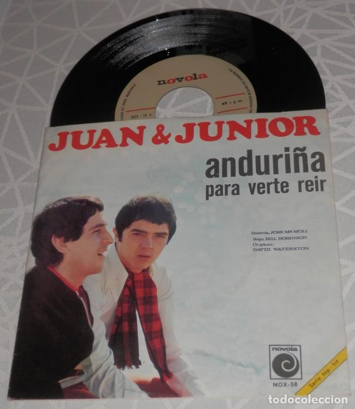 Discos de vinilo: DISCO SINGLE VINILLO DE JUAN & JUNIOR - Foto 1
