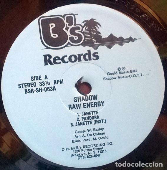 Discos de vinilo: Shadow. Raw Energy. Bs, Canda 1987 LP - Foto 3