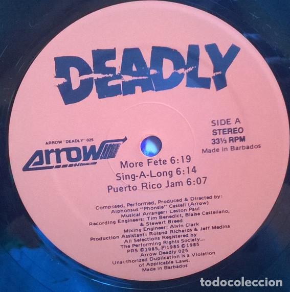 Discos de vinilo: Arrow. Deadly. Arrow, Barbados 1985 LP - Foto 3